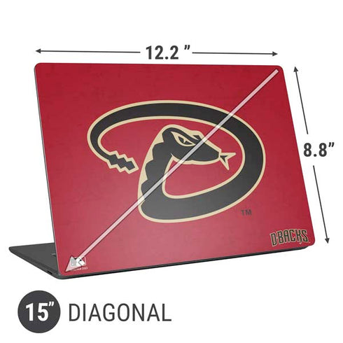 MLB Arizona Diamondbacks - Secondary Solid Distressed Universal Laptop 15in (12.2 x 8.8in) Skin
