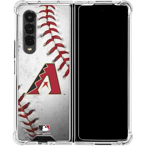 MLB Arizona Diamondbacks Game Ball Galaxy Z Fold4 5G Clear Case