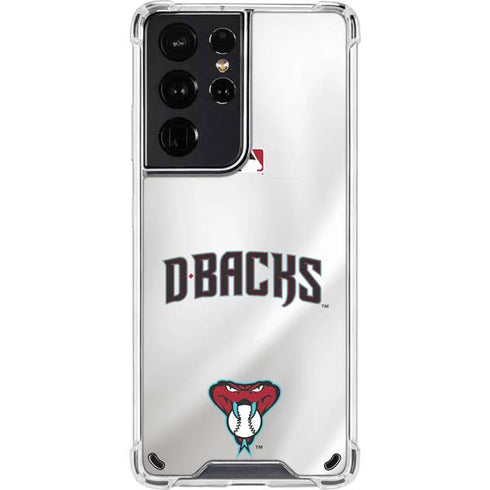 MLB Arizona Diamondbacks Home Jersey Galaxy S21 Ultra 5G Clear Case