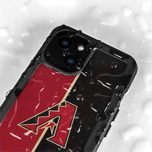 MLB Arizona Diamondbacks Split iPhone 15 Waterproof Case