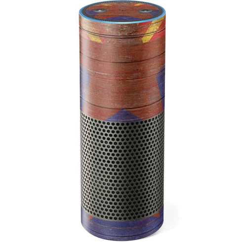 Arizona Flag Dark Wood Amazon Echo Skin
