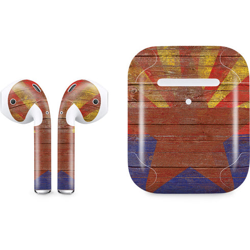 Arizona Flag Dark Wood Apple AirPods 2 Skin
