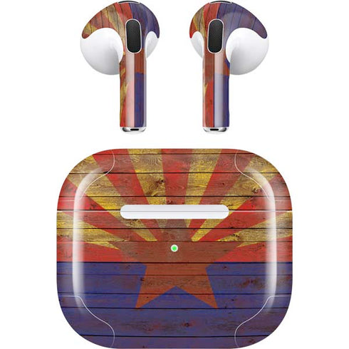 Arizona Flag Dark Wood Apple AirPods (3rd Gen 2021) Skin