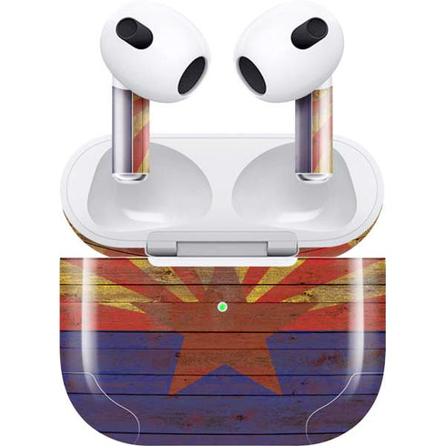Arizona Flag Dark Wood Apple AirPods (3rd Gen 2021) Skin