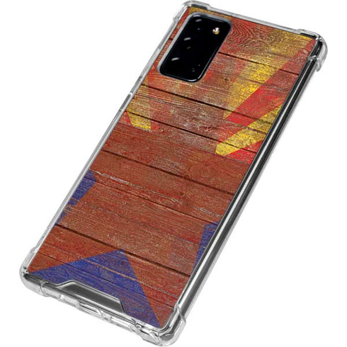 Arizona Flag Dark Wood Galaxy Note20 5G Clear Case