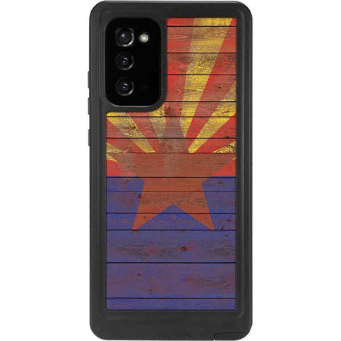 Arizona Flag Dark Wood Galaxy Note20 5G Waterproof Case