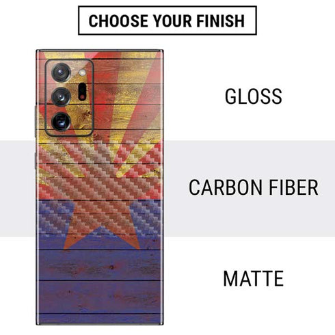 Arizona Flag Dark Wood Galaxy Note20 Ultra 5G Skin