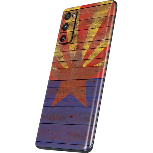 Arizona Flag Dark Wood Galaxy S20 Fan Edition Skin