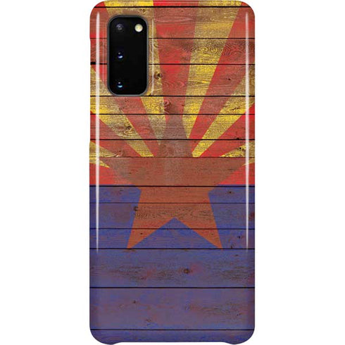 Arizona Flag Dark Wood Galaxy S20 Lite Case