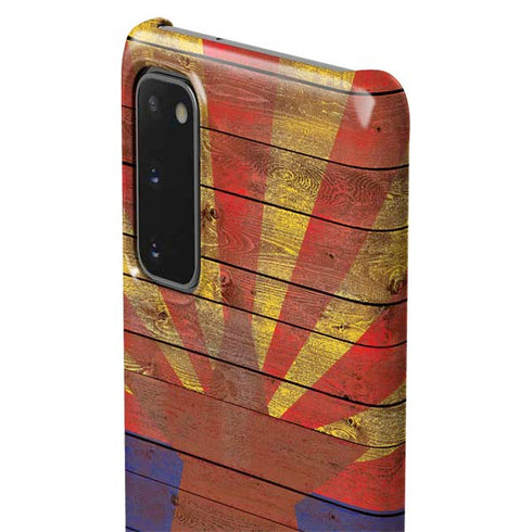 Arizona Flag Dark Wood Galaxy S20 Lite Case