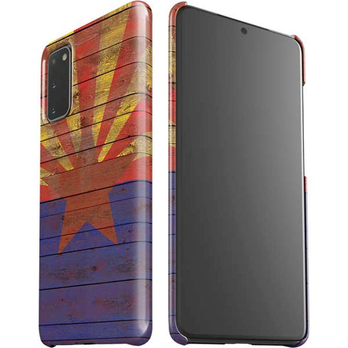 Arizona Flag Dark Wood Galaxy S20 Lite Case