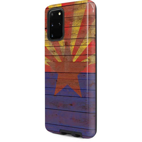 Arizona Flag Dark Wood Galaxy S20 Plus Pro Case