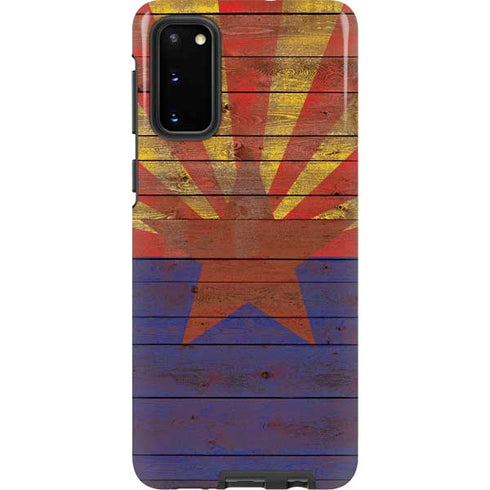 Arizona Flag Dark Wood Galaxy S20 Pro Case