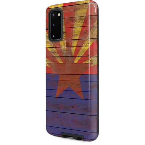 Arizona Flag Dark Wood Galaxy S20 Pro Case