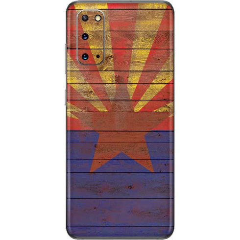 Arizona Flag Dark Wood Galaxy S20 Skin
