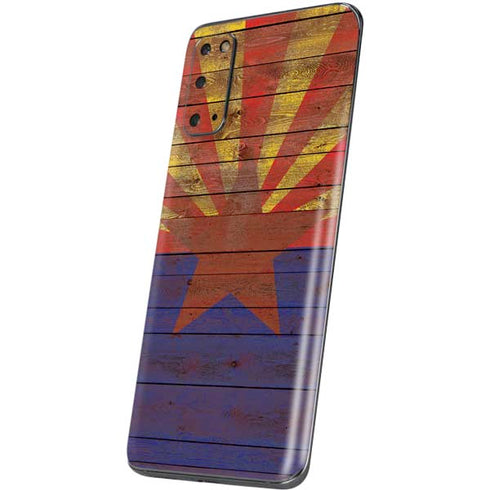 Arizona Flag Dark Wood Galaxy S20 Skin