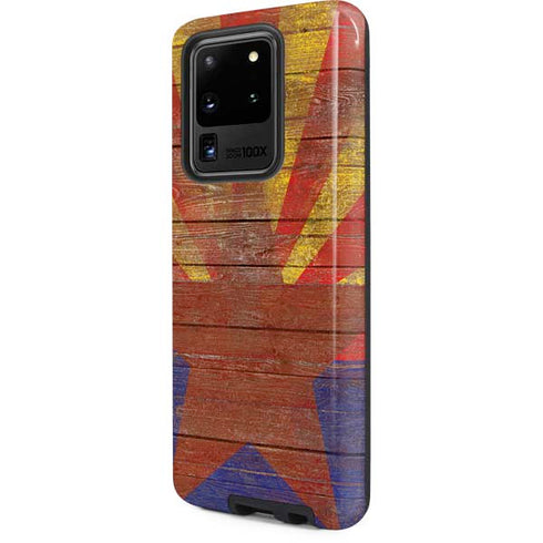 Arizona Flag Dark Wood Galaxy S20 Ultra 5G Pro Case