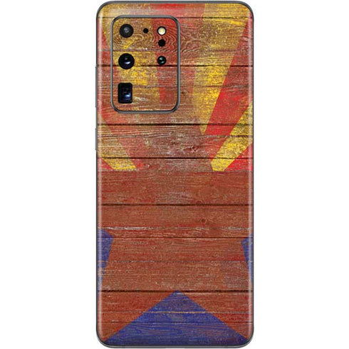 Arizona Flag Dark Wood Galaxy S20 Ultra 5G Skin