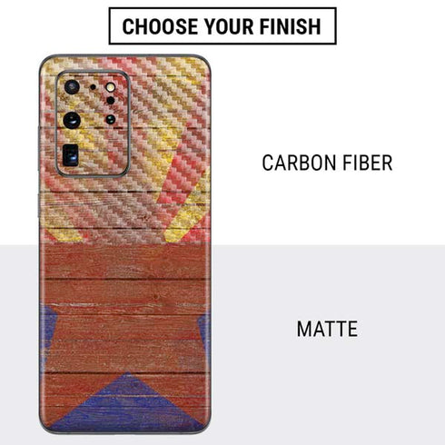 Arizona Flag Dark Wood Galaxy S20 Ultra 5G Skin