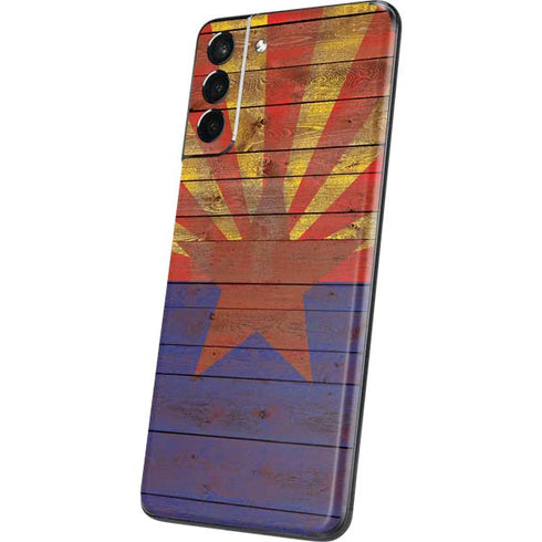 Arizona Flag Dark Wood Galaxy S21 5G Skin