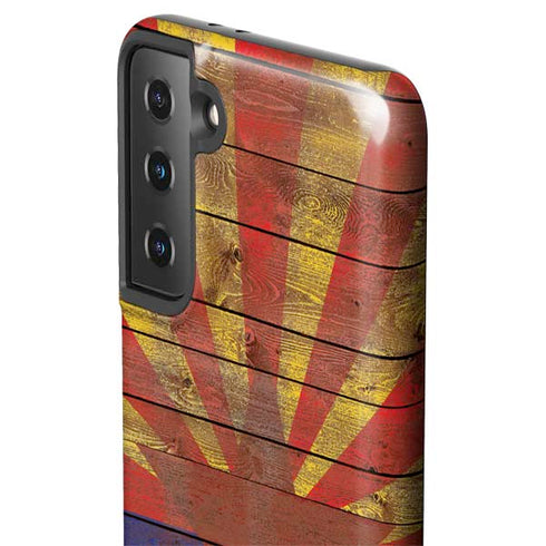 Arizona Flag Dark Wood Galaxy S21 Plus 5G Pro Case