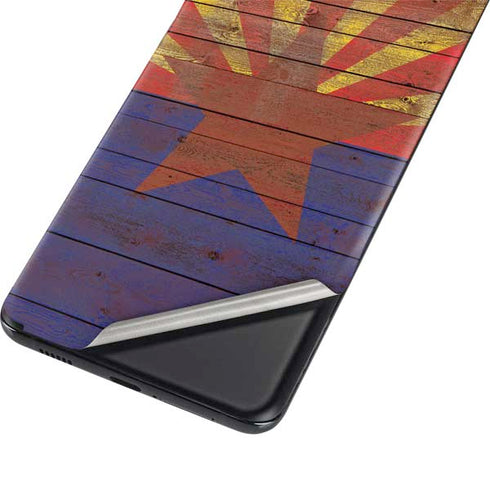 Arizona Flag Dark Wood Galaxy S21 Ultra 5G Skin