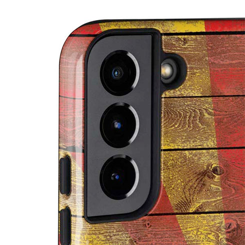 Arizona Flag Dark Wood Galaxy S22 Plus Pro Case