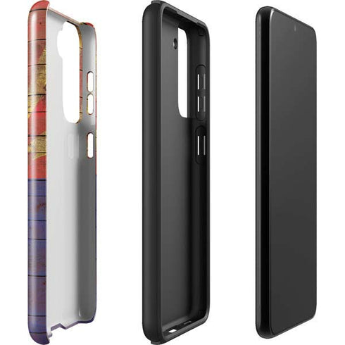 Arizona Flag Dark Wood Galaxy S22 Plus Pro Case