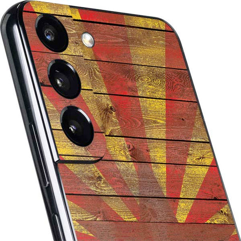 Arizona Flag Dark Wood Galaxy S22 Skin