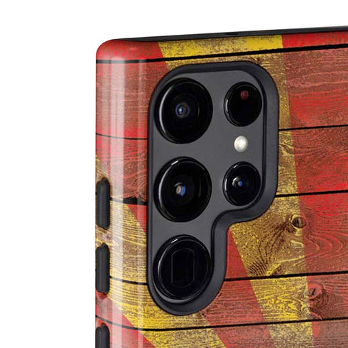 Arizona Flag Dark Wood Galaxy S22 Ultra Pro Case