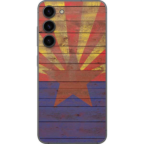 Arizona Flag Dark Wood Galaxy S23 Plus Skin