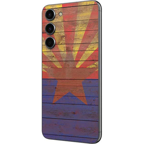 Arizona Flag Dark Wood Galaxy S23 Plus Skin