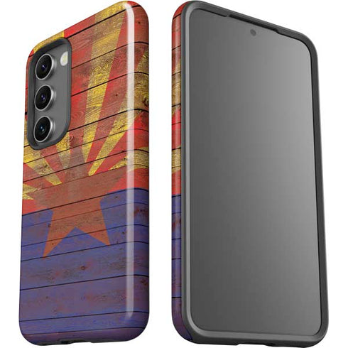 Arizona Flag Dark Wood Galaxy S23 Pro Case
