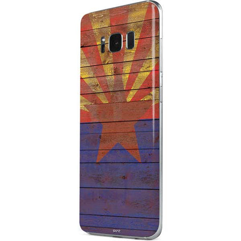 Arizona Flag Dark Wood Galaxy S8 Plus Skin