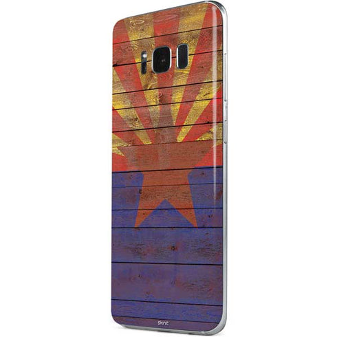 Arizona Flag Dark Wood Galaxy S8 Skin