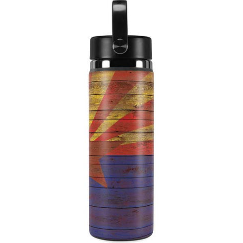 Arizona Flag Dark Wood Hydro Flask 20oz Wide Mouth Skin