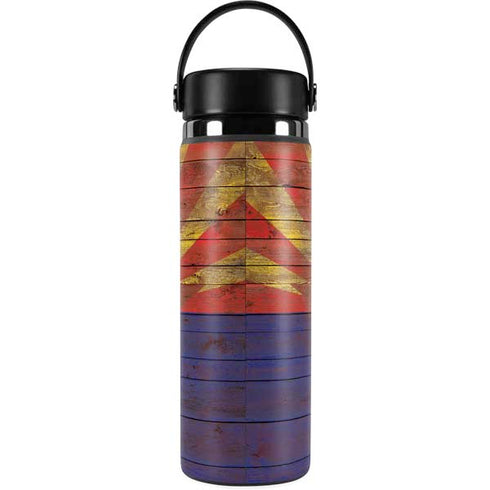 Arizona Flag Dark Wood Hydro Flask 20oz Wide Mouth Skin
