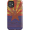 Arizona Flag Dark Wood iPhone 11 Impact Case