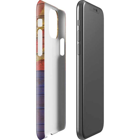 Arizona Flag Dark Wood iPhone 11 Pro Lite Case