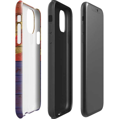 Arizona Flag Dark Wood iPhone 11 Pro Max Impact Case