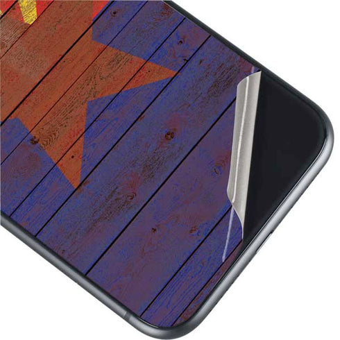 Arizona Flag Dark Wood iPhone 11 Skin