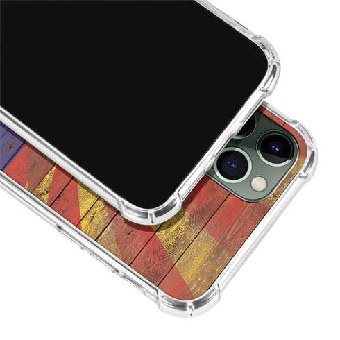 Arizona Flag Dark Wood iPhone 12 Pro Clear Case
