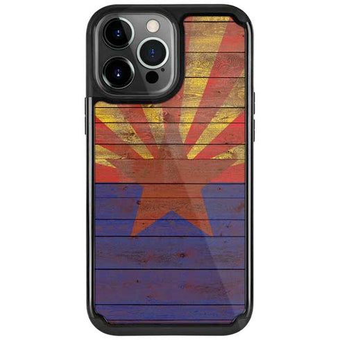 Arizona Flag Dark Wood iPhone 13 Pro Cargo Case