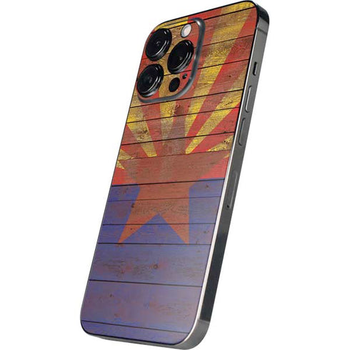 Arizona Flag Dark Wood iPhone 13 Pro Max Skin