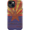 Arizona Flag Dark Wood iPhone 15 Plus Impact Case