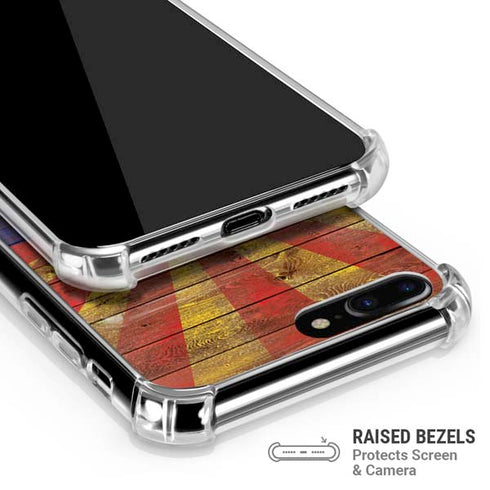 Arizona Flag Dark Wood iPhone 7/8 Plus Clear Case