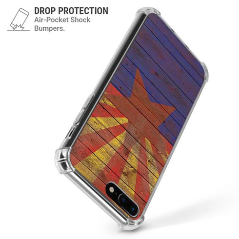 Arizona Flag Dark Wood iPhone 7/8 Plus Clear Case