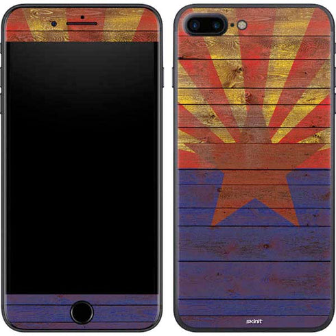 Arizona Flag Dark Wood iPhone 7 Plus Skin