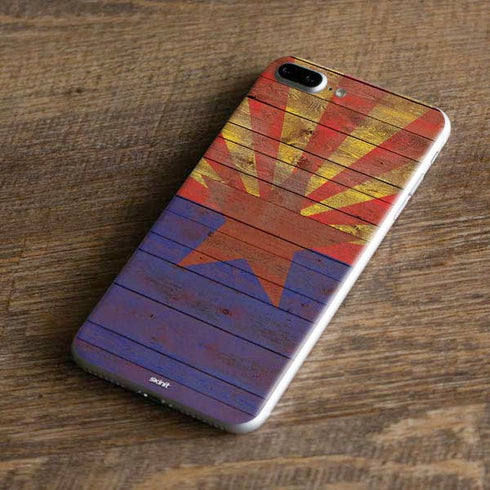 Arizona Flag Dark Wood iPhone 7 Plus Skin