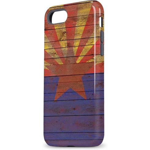 Arizona Flag Dark Wood iPhone 7 Pro Case